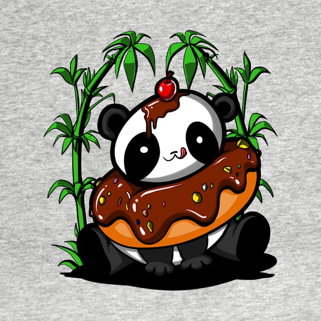 Panda Bear Donut by underheaven